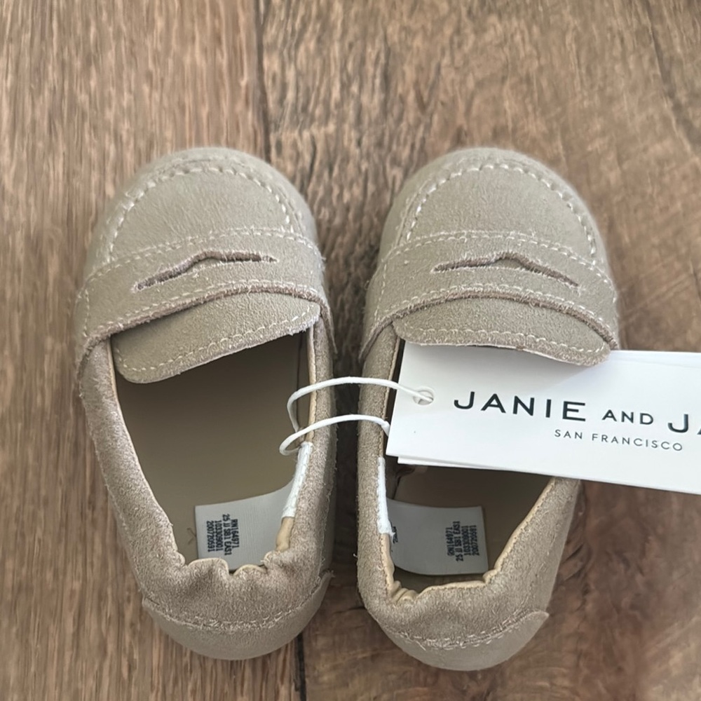 Janie and Jack Tan Kids Loafers